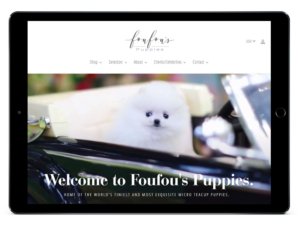 FouFou Puppies WordPress Web Design
