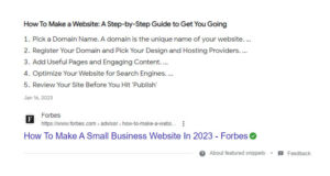 SEO Zero Click Results Featured Snippets