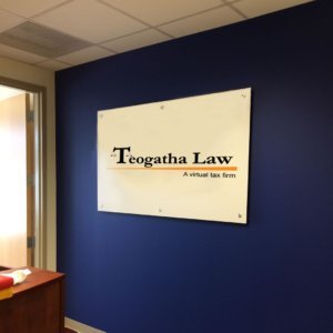 Teogatha Law logo signage