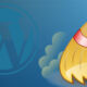 A picture of a WordPress logo and a broom representing clean the cache.